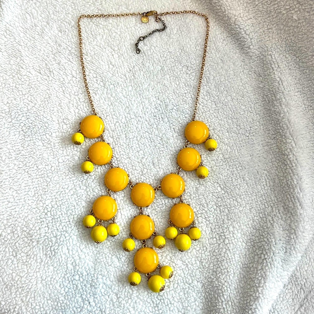 J. Crew Bubble Necklace Yellow